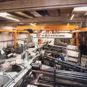 History of Accurate – Amada saws in the first saw bay at Redditch